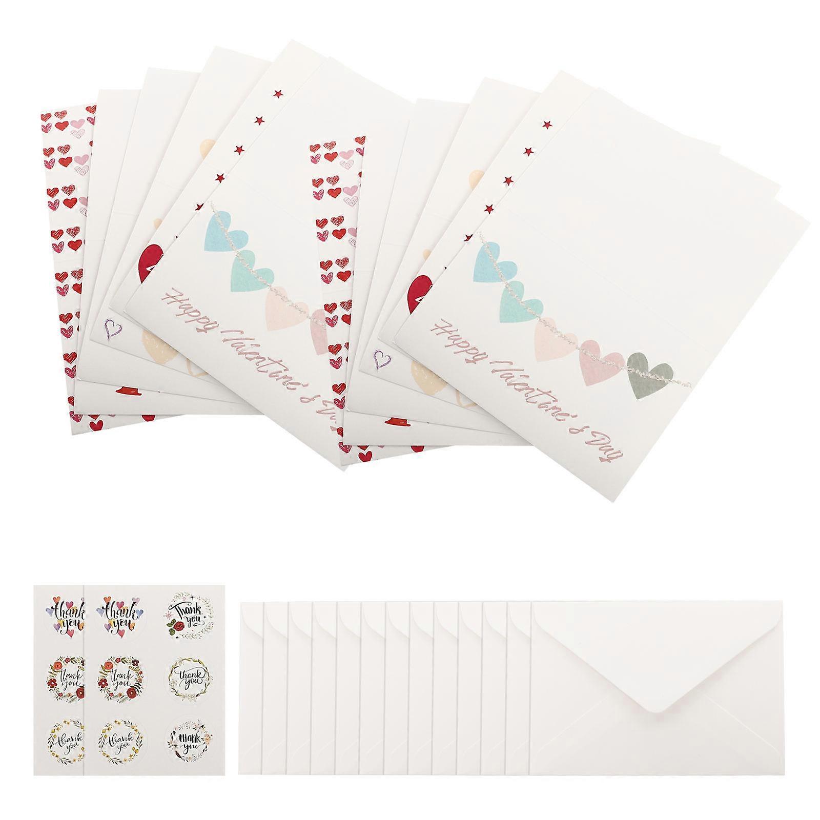 Greeting Cards with Envelopes 10 Sets Assorted Color Valentine's Day Holiday Greeting Beautifully Stylish 10Pcs