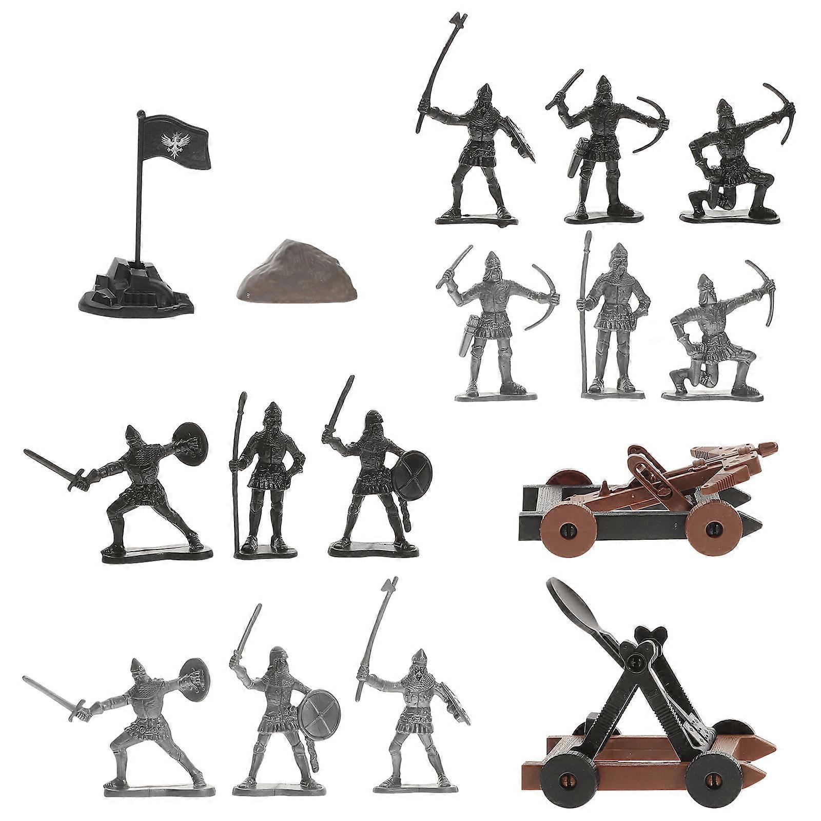 Military Equipment Models Simulation Soldier Model for Playing 4Sets Desktop Decor