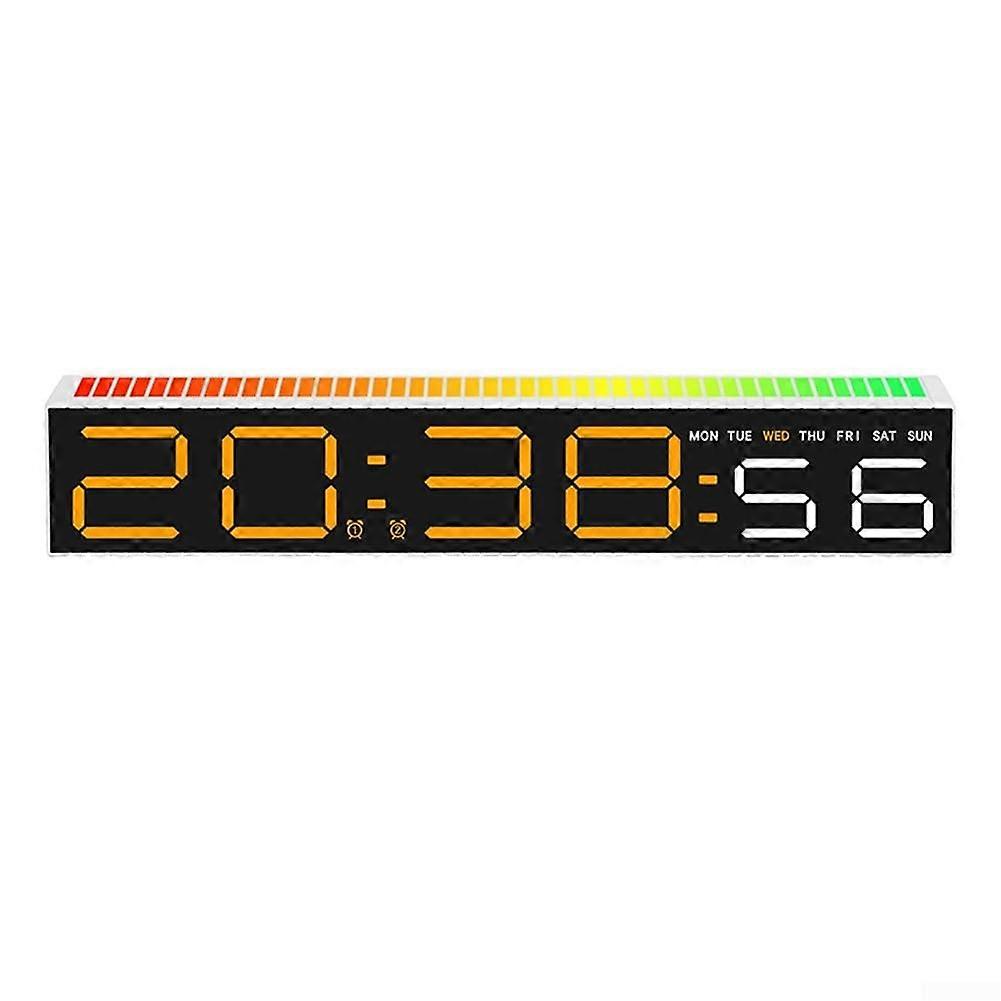 LED Alarm Clock With Temperature And Humidity Monitoring, Vibrant Display, User Friendly, For Any Environment, Yellow B