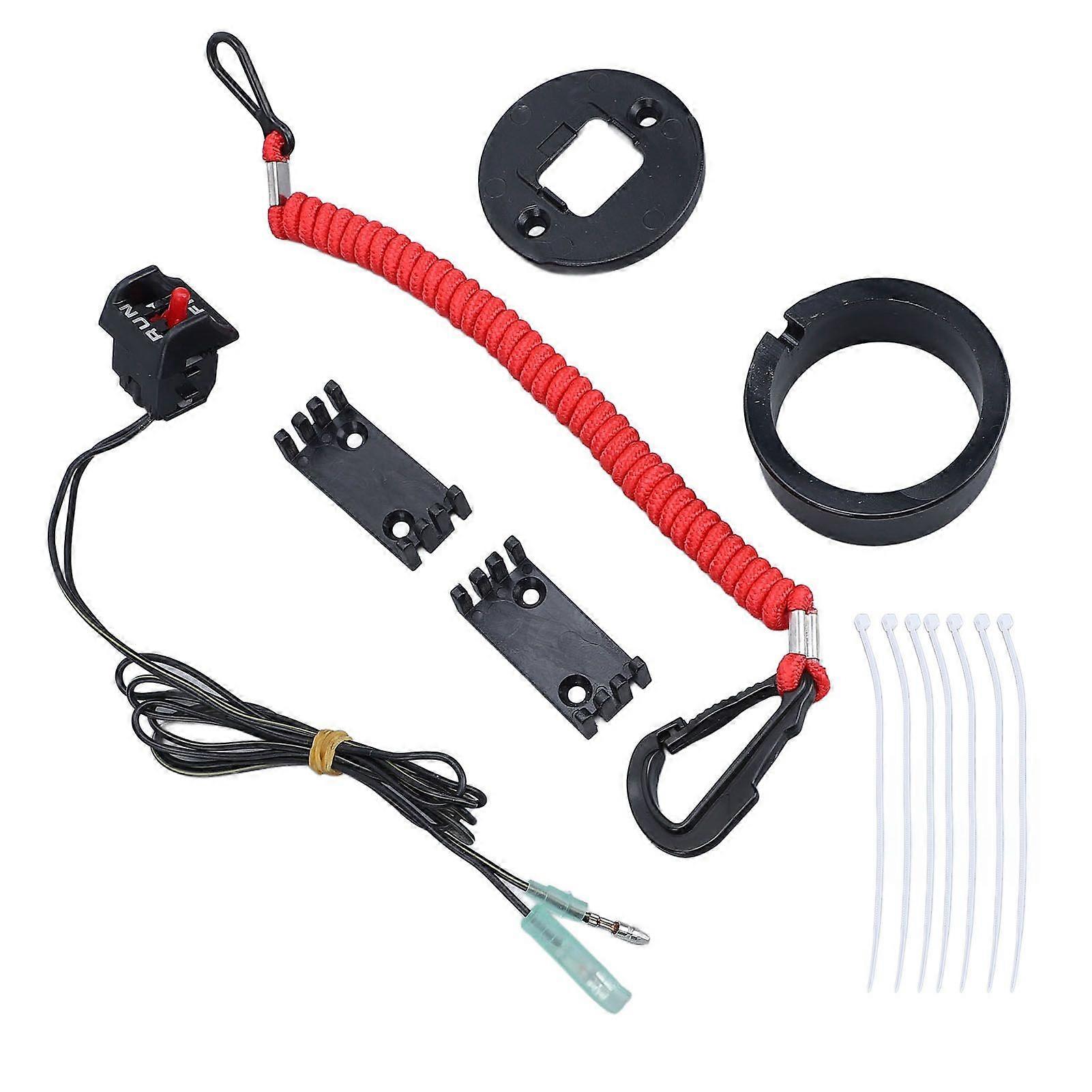 Engine Safety Lanyard Kill Stop Switch 19674A07 Stable Performance Lanyard Emergency Stop Switch for Mariner Outboard