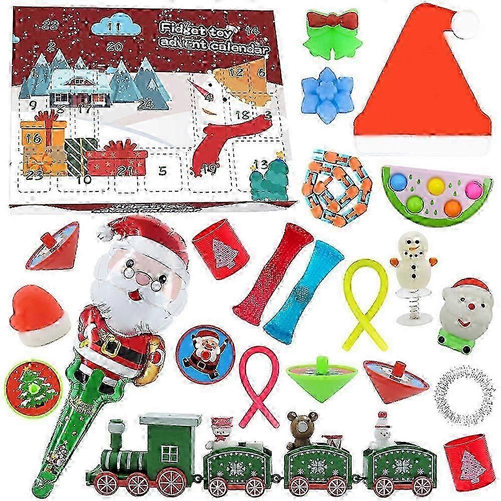 2025 Advent Calendar Xmas 24 Days Countdown Calendar Blind Box Gift Christmas Fidget Toys for Kids Adultschrui533