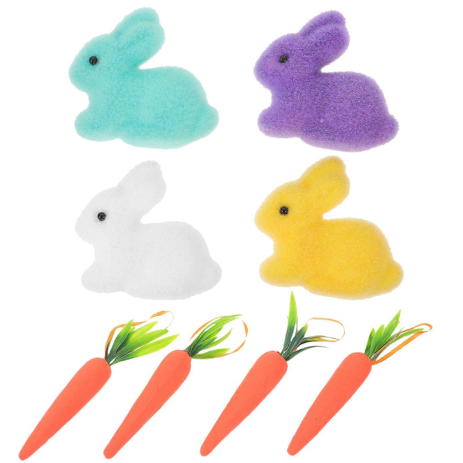 Foam Easter Bunny and Carrot Decoration Set for Easter Party 16Pcs