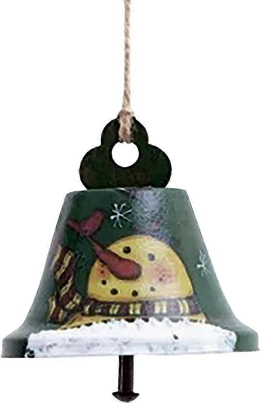 2 Pack Christmas Ornament Set - Hanging Snowman Bell, Old Man Rope Doll, Baby's First Christmas Decorations for Tree