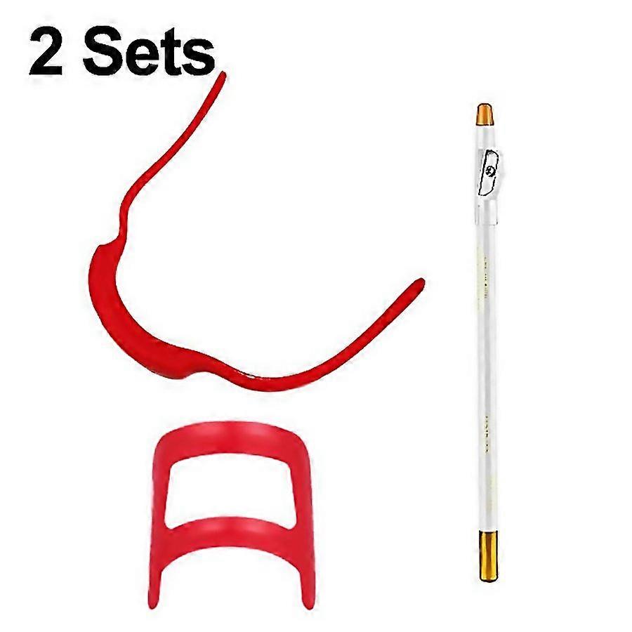 For 2 Sets Beard Styling Board Shaving Barber Tools Style Shape Rulerpenbearded Model