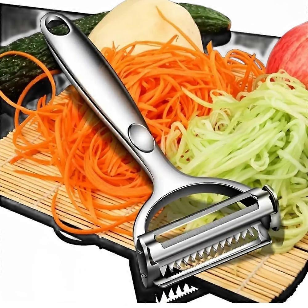 2 - in - 1 Vegetable Peeler & Julienne Slicer for Kitchen, Silver