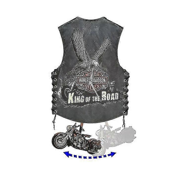 Motorcycle Wooden Wall Clock, Harley Pendulum Clock