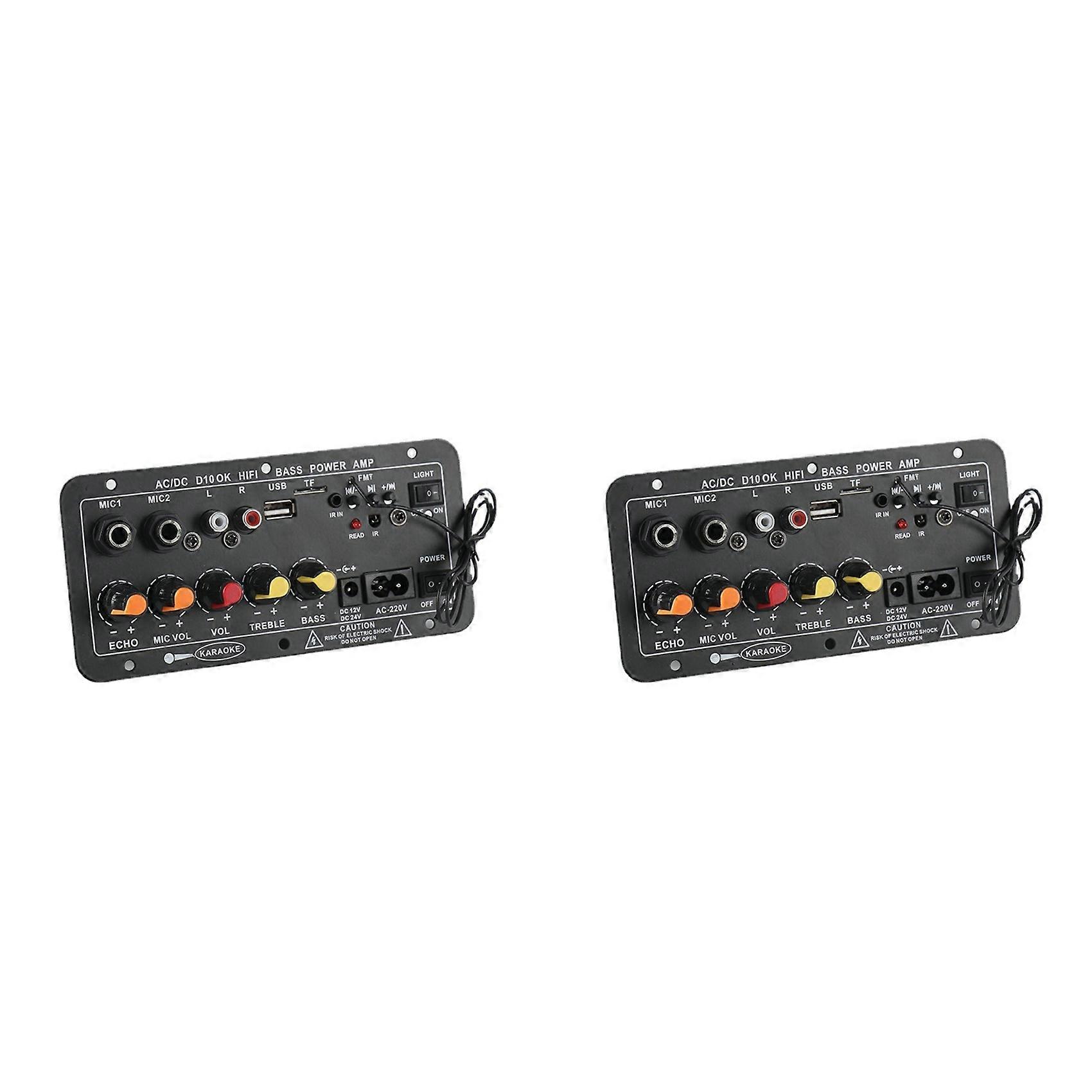 2X AC 220V Digital Bluetooth Stereo Amplifier Board Audio Amplifiers Subwoofer Karaoke Player Amplifiers US Plug