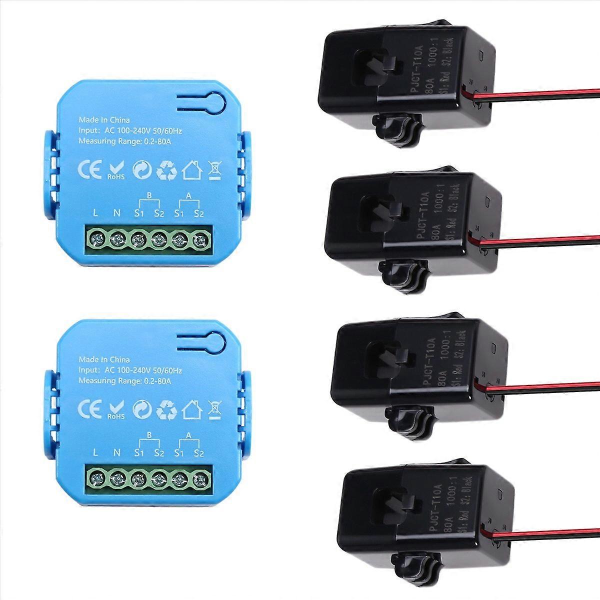 2Pcs Tuya Smart Energy Meter Strom Produktion Verbrauch