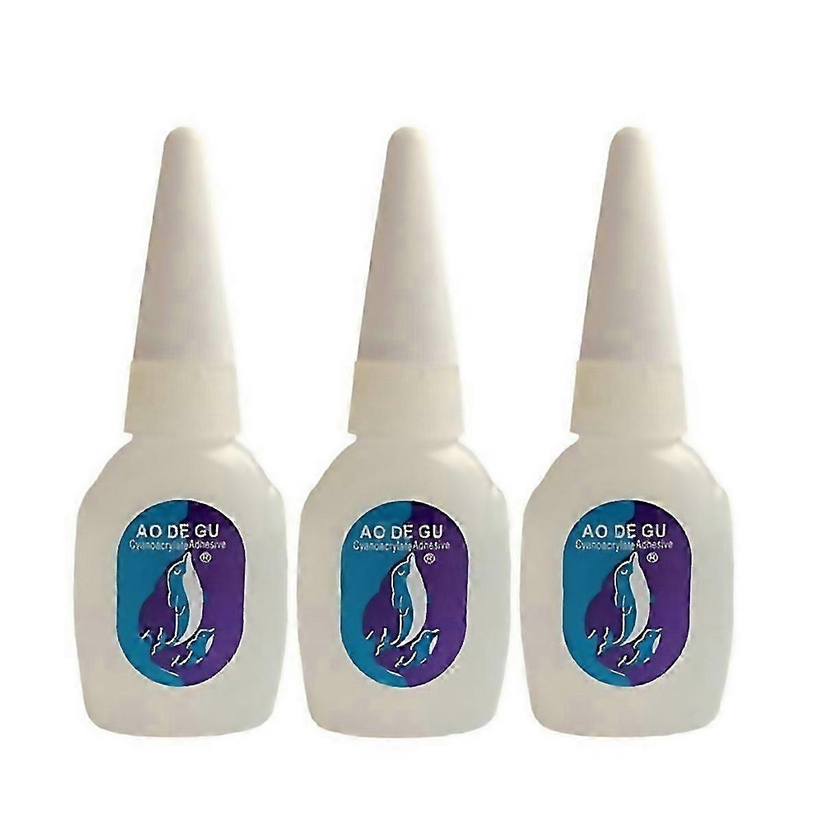 Pour 3x Strong Instant Super Glue 502 Adhésif Liquide Pour Bois Caoutchouc Cuir Papier 502 Colle Pour Plas