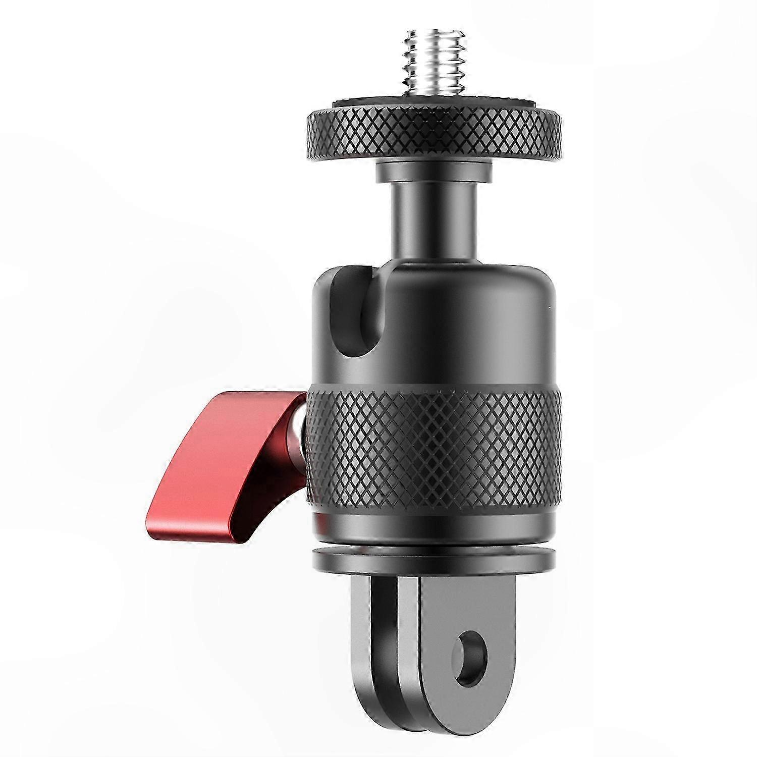 360 Degree Rotating Aluminum Alloy Camera Mount Adapter for GoPro Hero 13, Hero 12, and Insta360 X4 Action Cameras