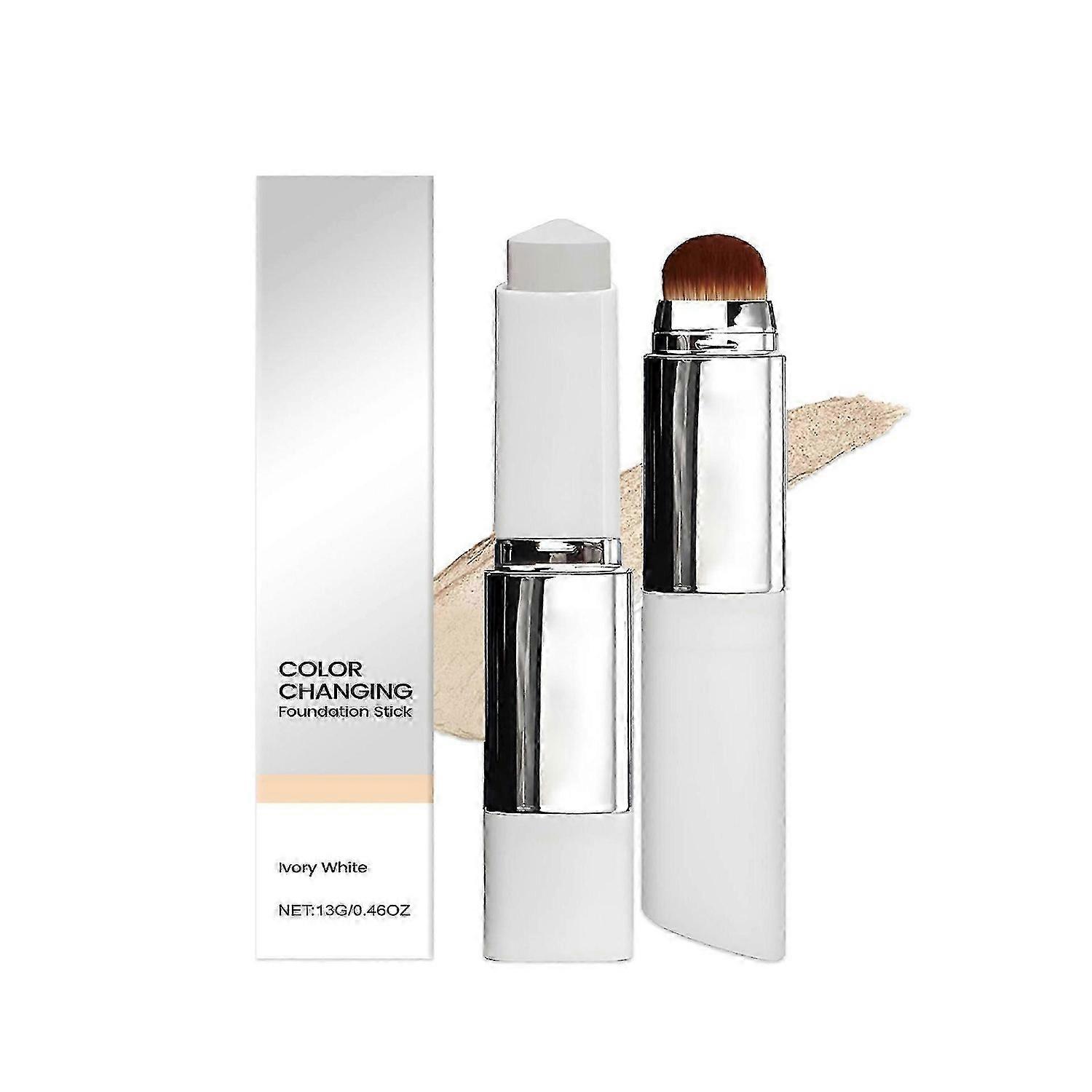 Cover Cream Stick V White - Color Changing Foundation Stick with Volufiline - Medium to Full Coverage Dewy Finish Base Makeup - Dual-Ended with Detach