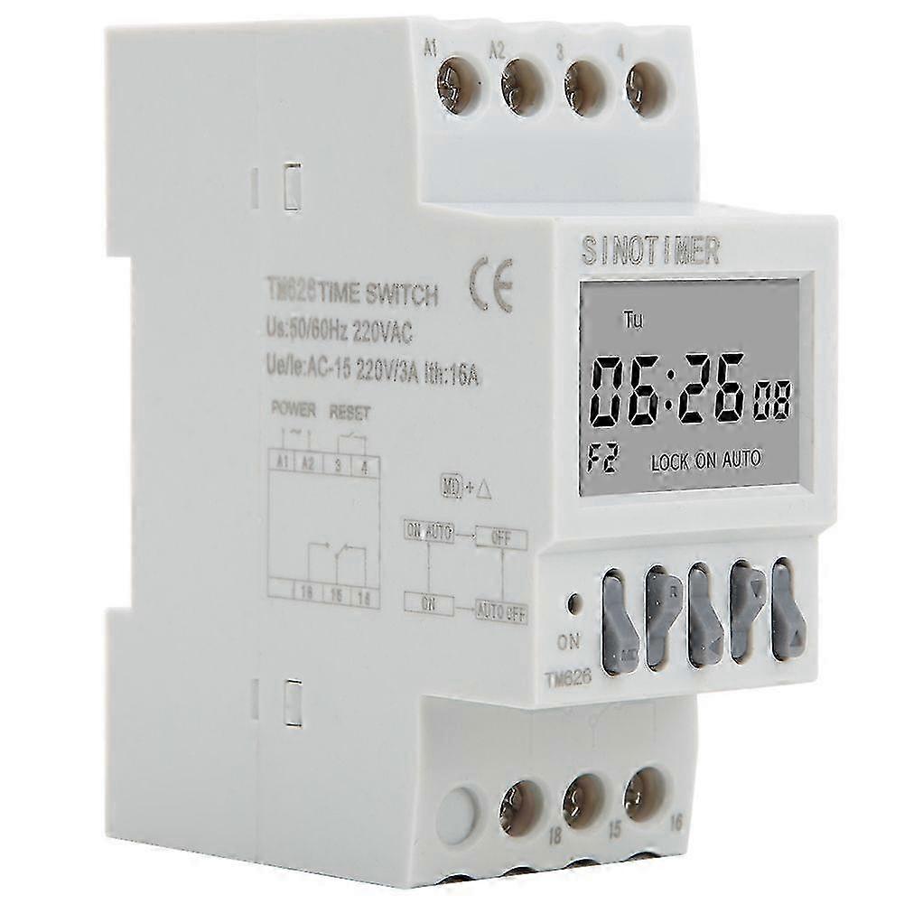 TM626 Power Switch Timer Smart Timer Switch Time Control Relay Din Rail Mount AC220V