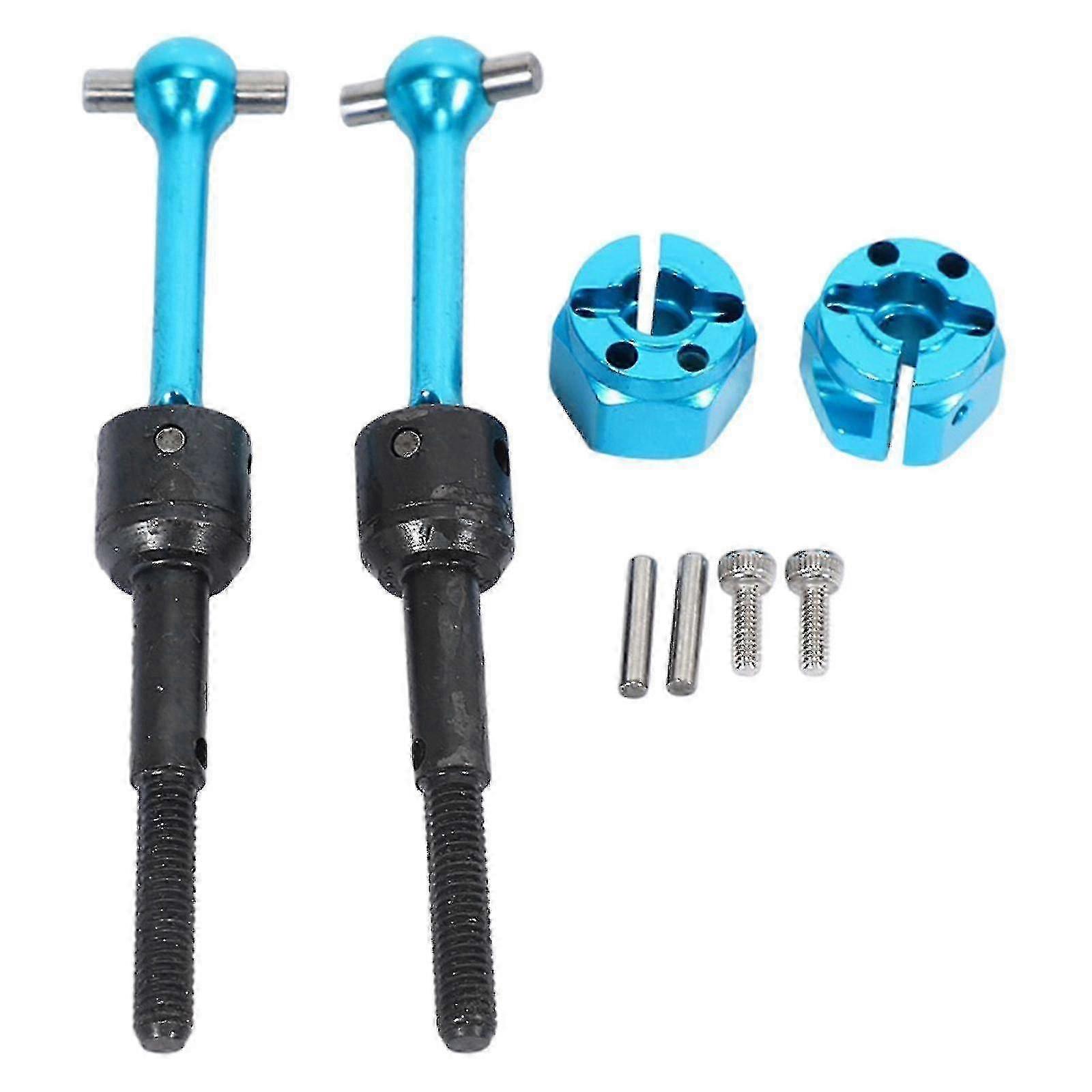 2x Metal Universal Drive Shafts Cvd With Hex Wheel Hubs For Tt01 Tt02 Model Buggy Upgrade 25-26