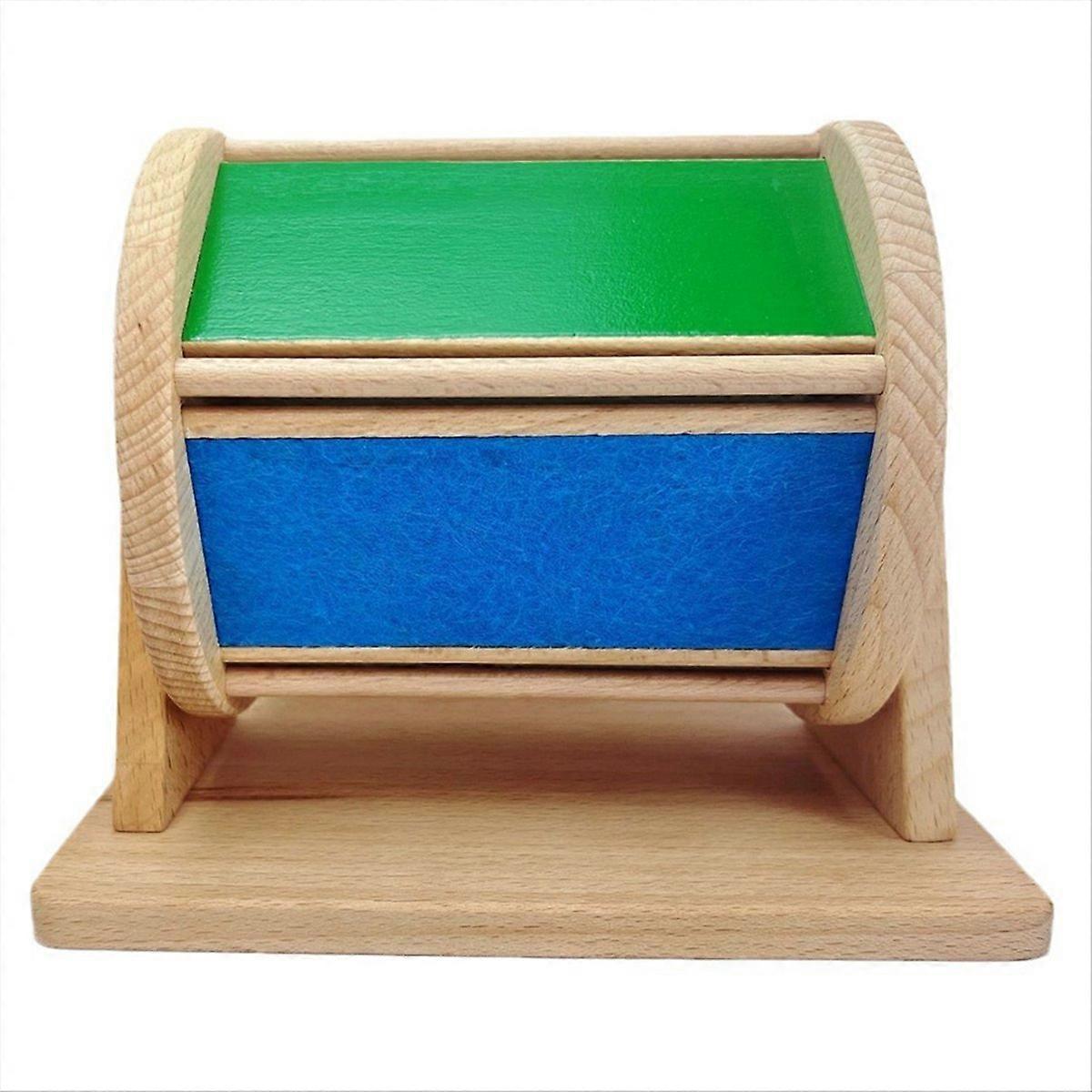 Rotating Color Drum Wooden Educational Toy for Early Development