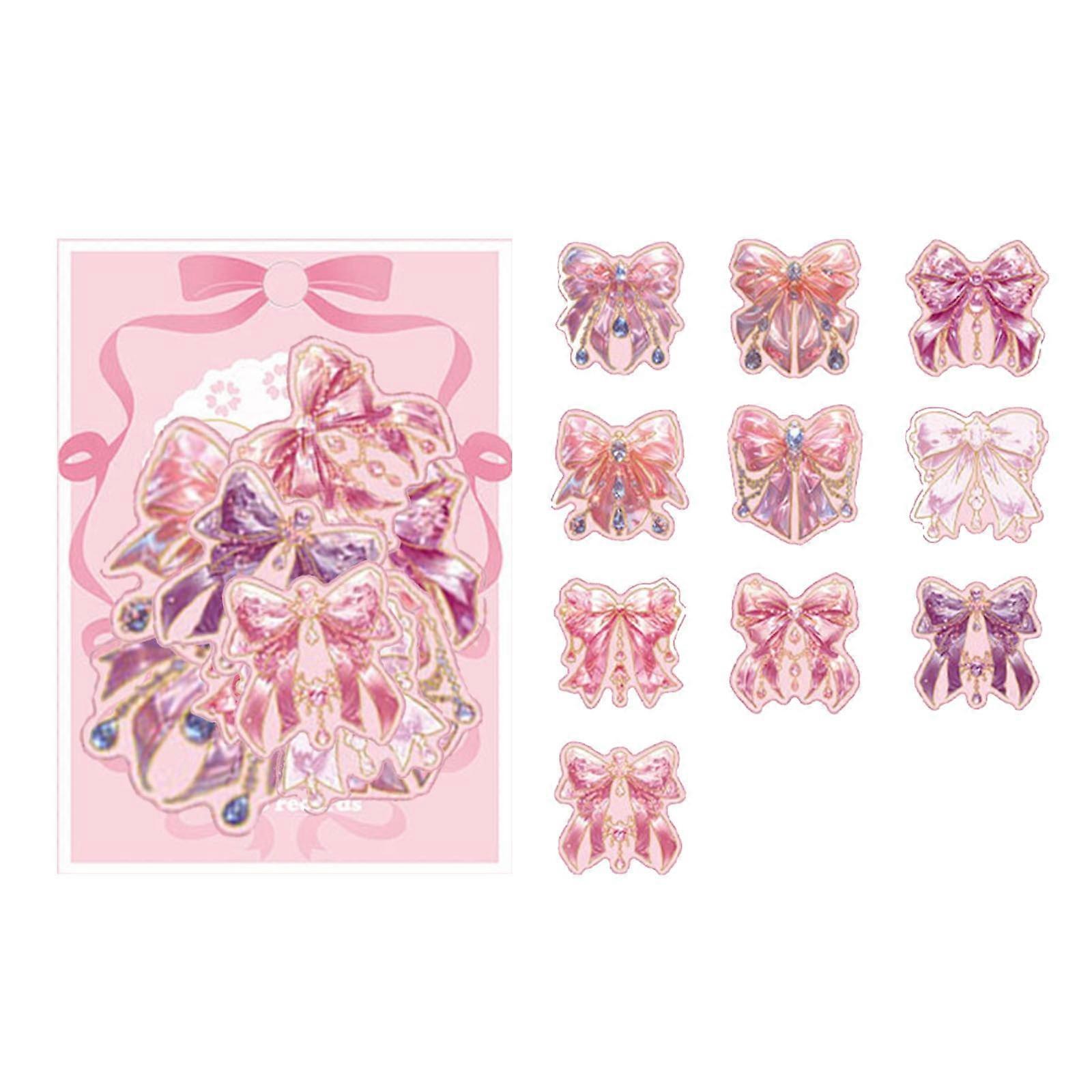 HKUKY Colorful Butterfly Stickers, 10 Patterns And 20 Pieces, PET Material Decorative Stickers Suitable For DIY Notebook Decoration