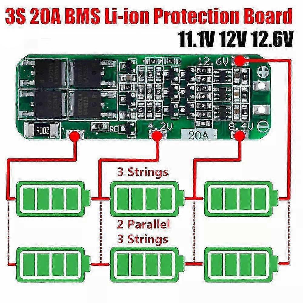 3S 20A PCB BMS Li-ion Battery Protection Board 18650 12.6V Lipo Cell Module