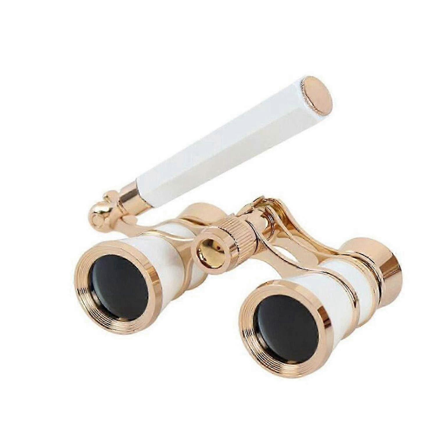 Mini Metal Binoculars 3x25 Lightweight Retro Binocular with Built-in Foldable Handle for Adults Kids miao4