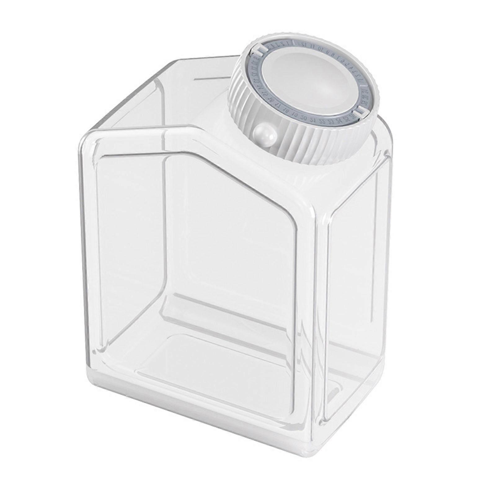 Large Capacity Storage Jar with Tight Lid Transparent Body for Easy Identification PP Kitchen Container  S