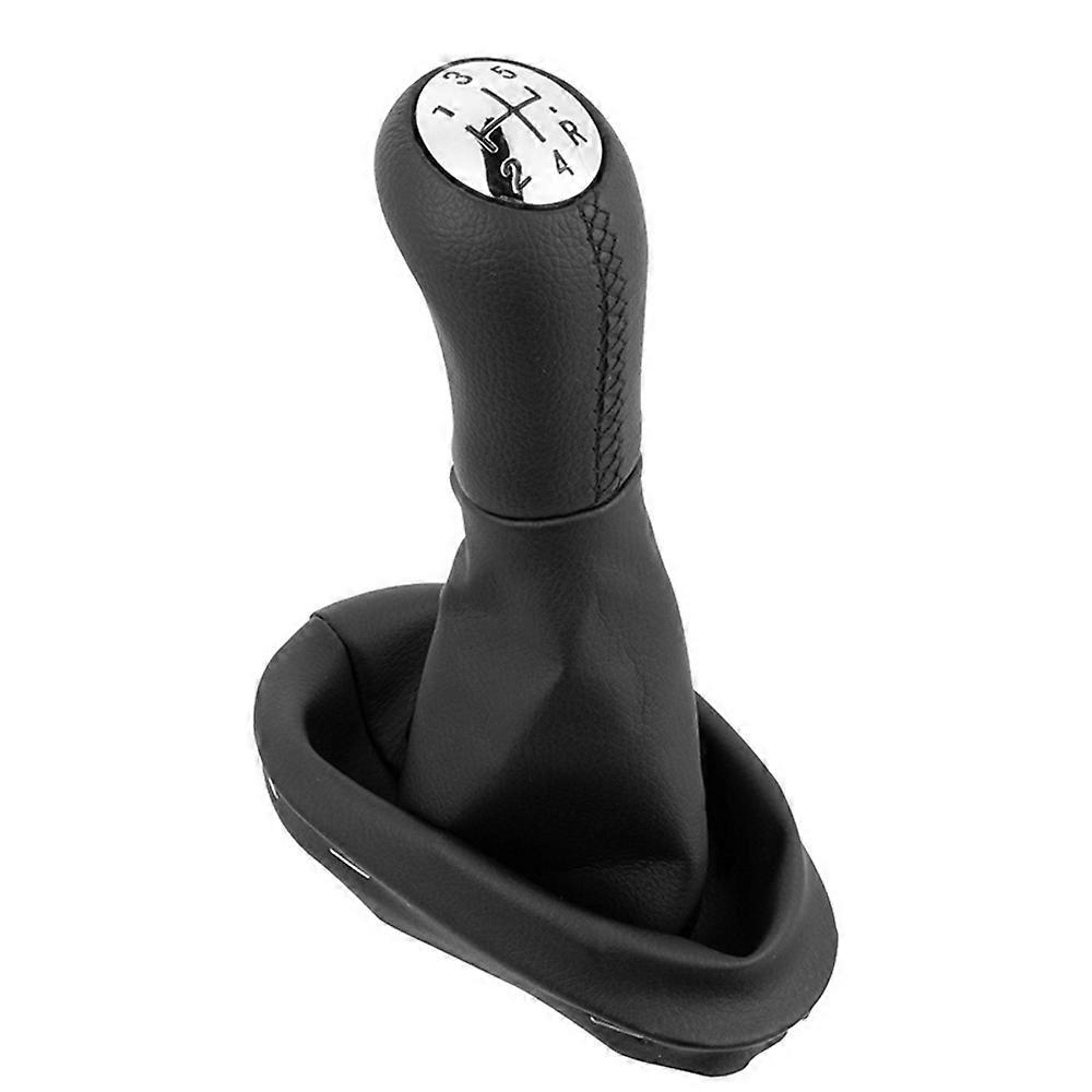 5 Speed Car Gear Shift Knob with Boot Cover for Leather