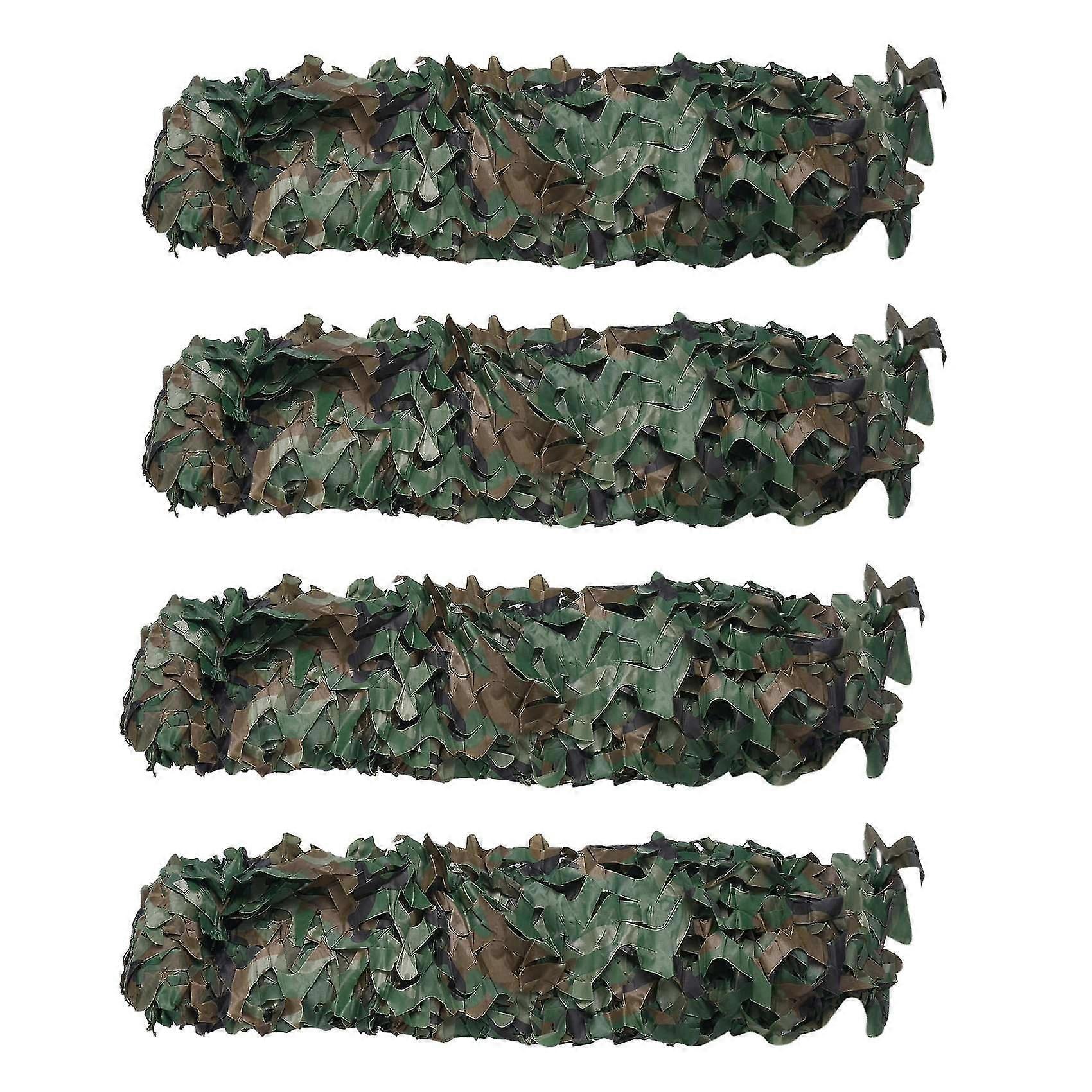 4x Hunting Camouflage Nets Woodland Camo Netting Blinds Great For Sunshade Camping Hunting Party De