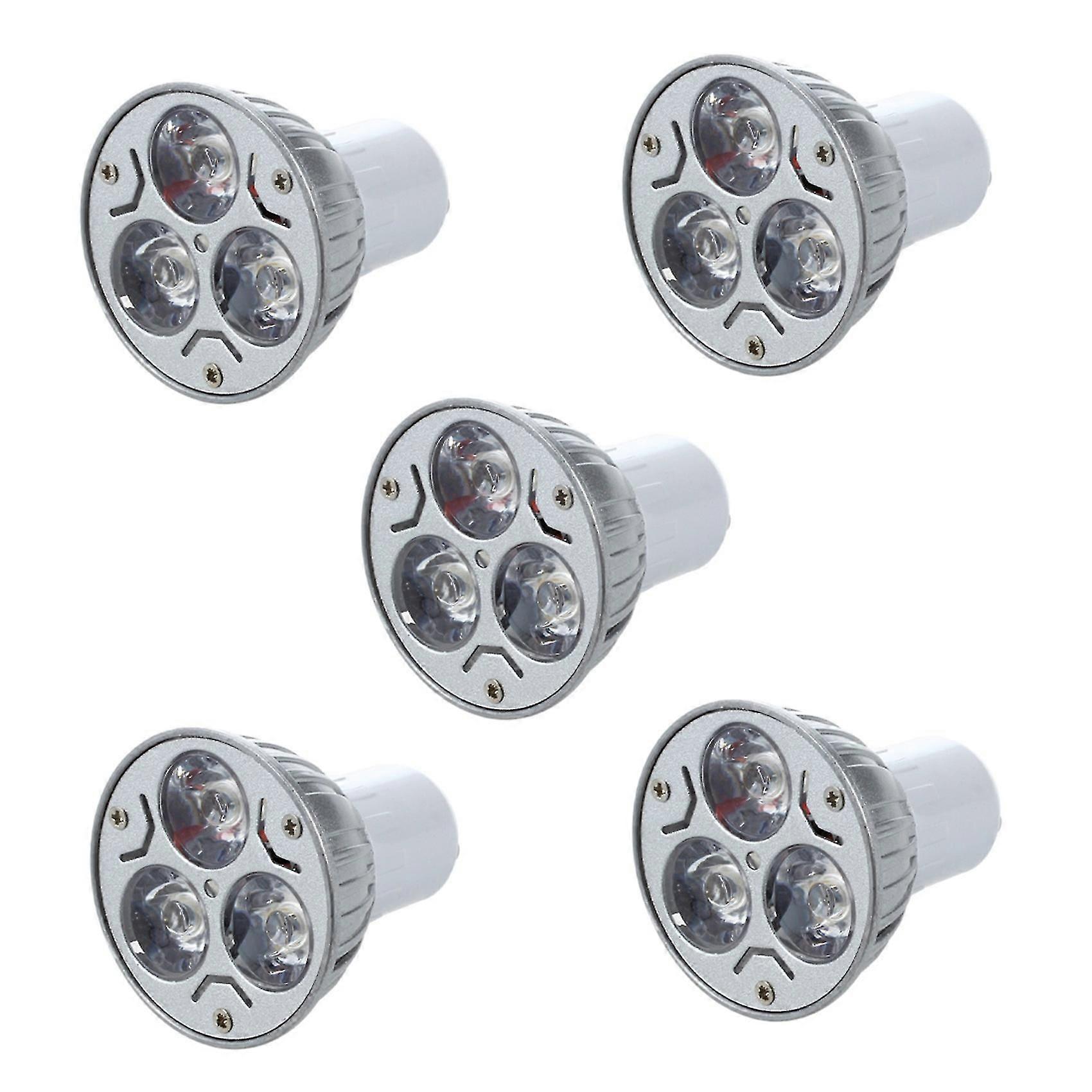 5x Bulb Light With 3 Leds Warm White 3w 5w 12v