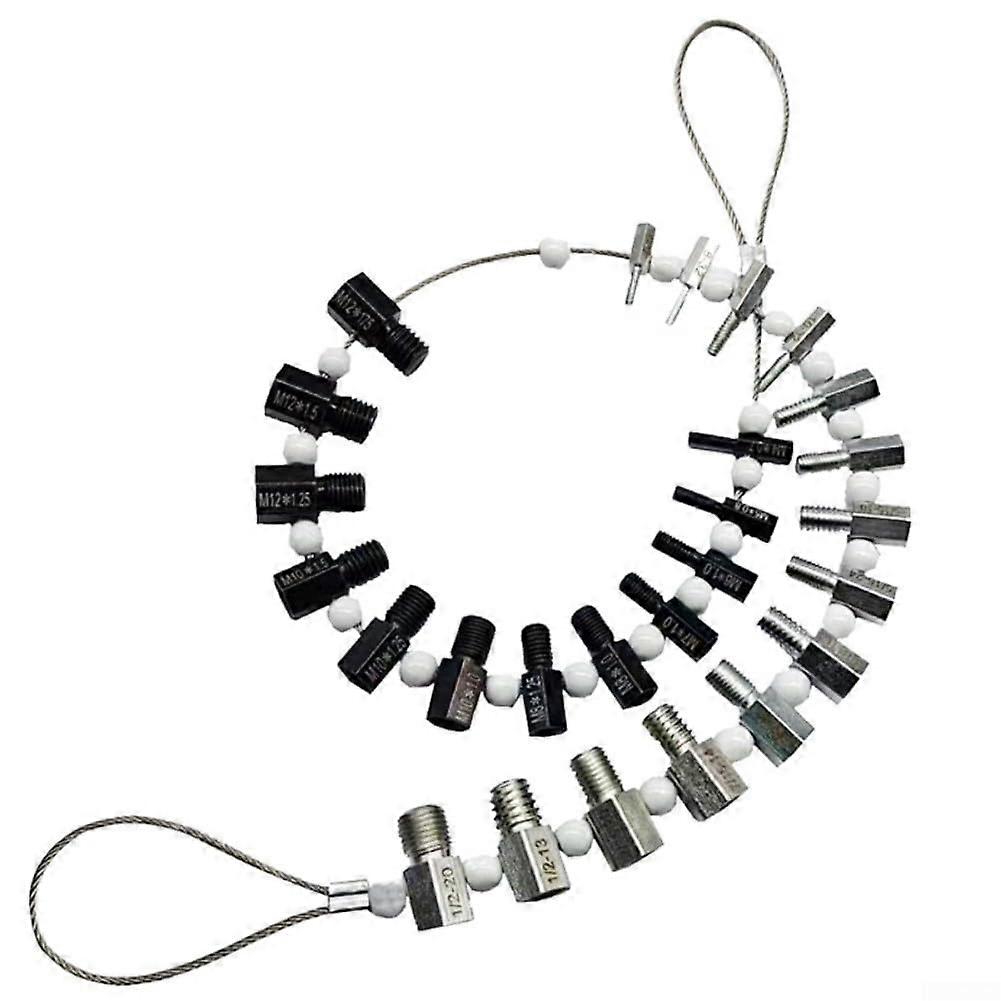 Thread Inspection Gauges 26Pcs Set for Nut and Bolt Thread Identification, Metric/Inch Thread Size for Industrial Use