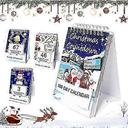 100 Day Christmas Countdown Calendar 2025, Advent Calendar 2025, Desktop Advent Calendar for Home Office Room Decor, Christmas Count Down Gift