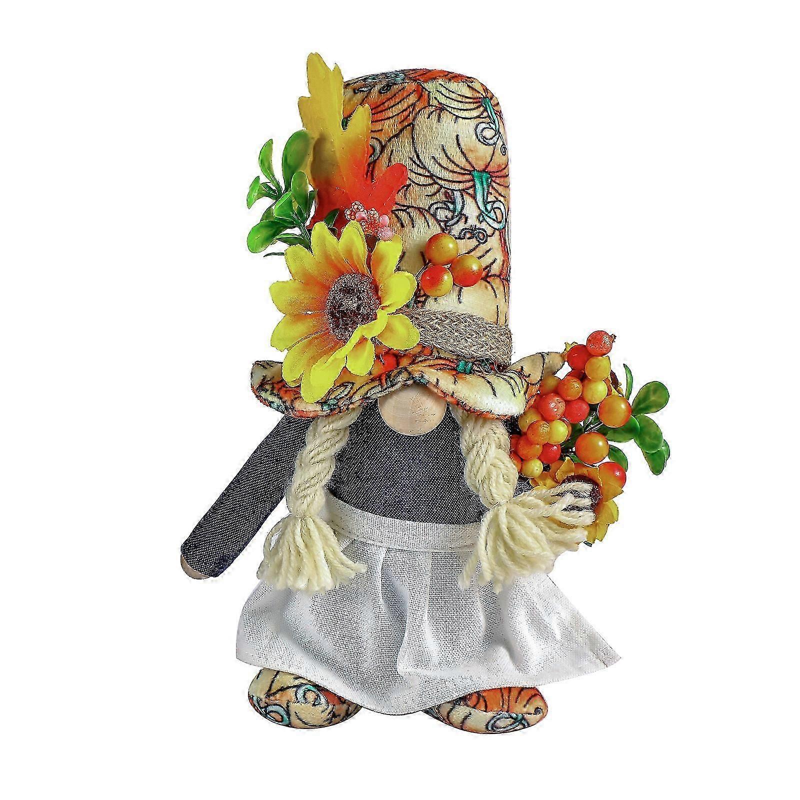 秋の装飾カボチャ収穫祭メープルリーフ顔のない人形ドワーフおもちゃキッズフェイバーハッピーサンク