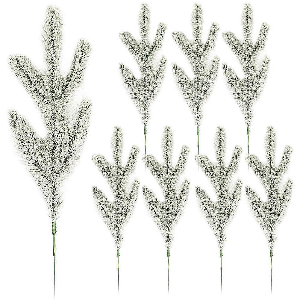 8Pcs Artificial Pine Needles Branches Simulated Pine Needles Decors Christmas Party Pine Needles