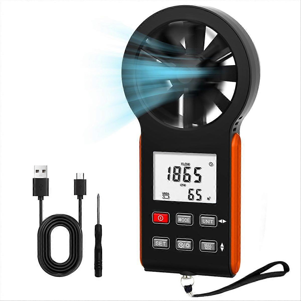 Digital Handheld Anemometer Wind Speed Meter CFM Waterproof
