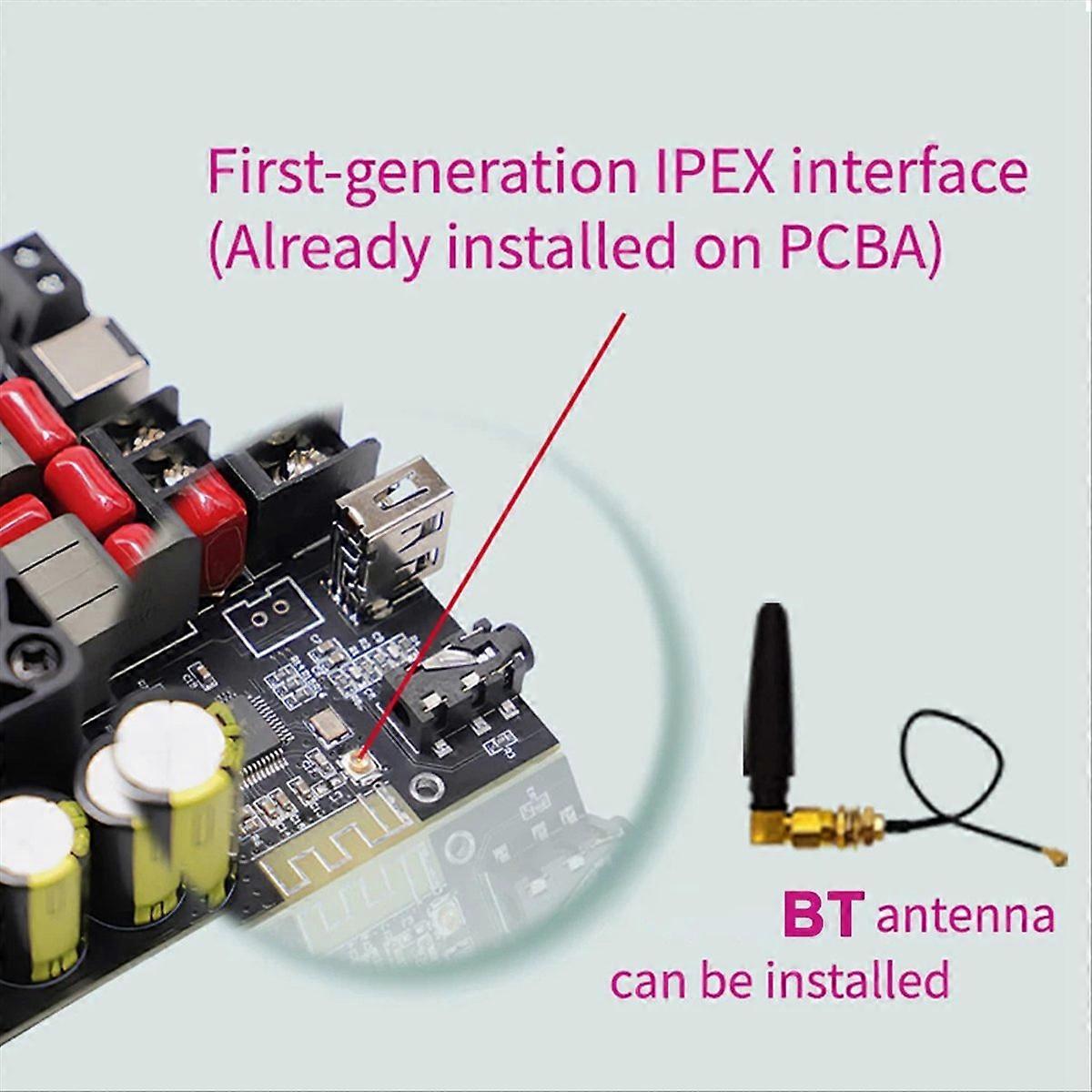 220Wx2 Fever-Grade Lossless Bluetooth Audio Amplifier Board Module Stereo High and Low Bass Adjustme