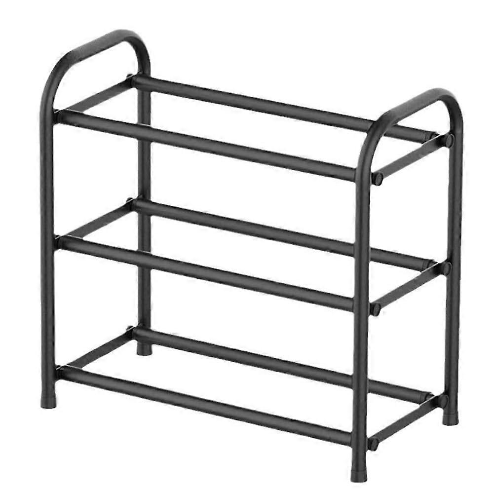 Expandable 2Tier Metal Shoe Rack Adjustable Freestanding Organizer for Narrow Hallway Spaces