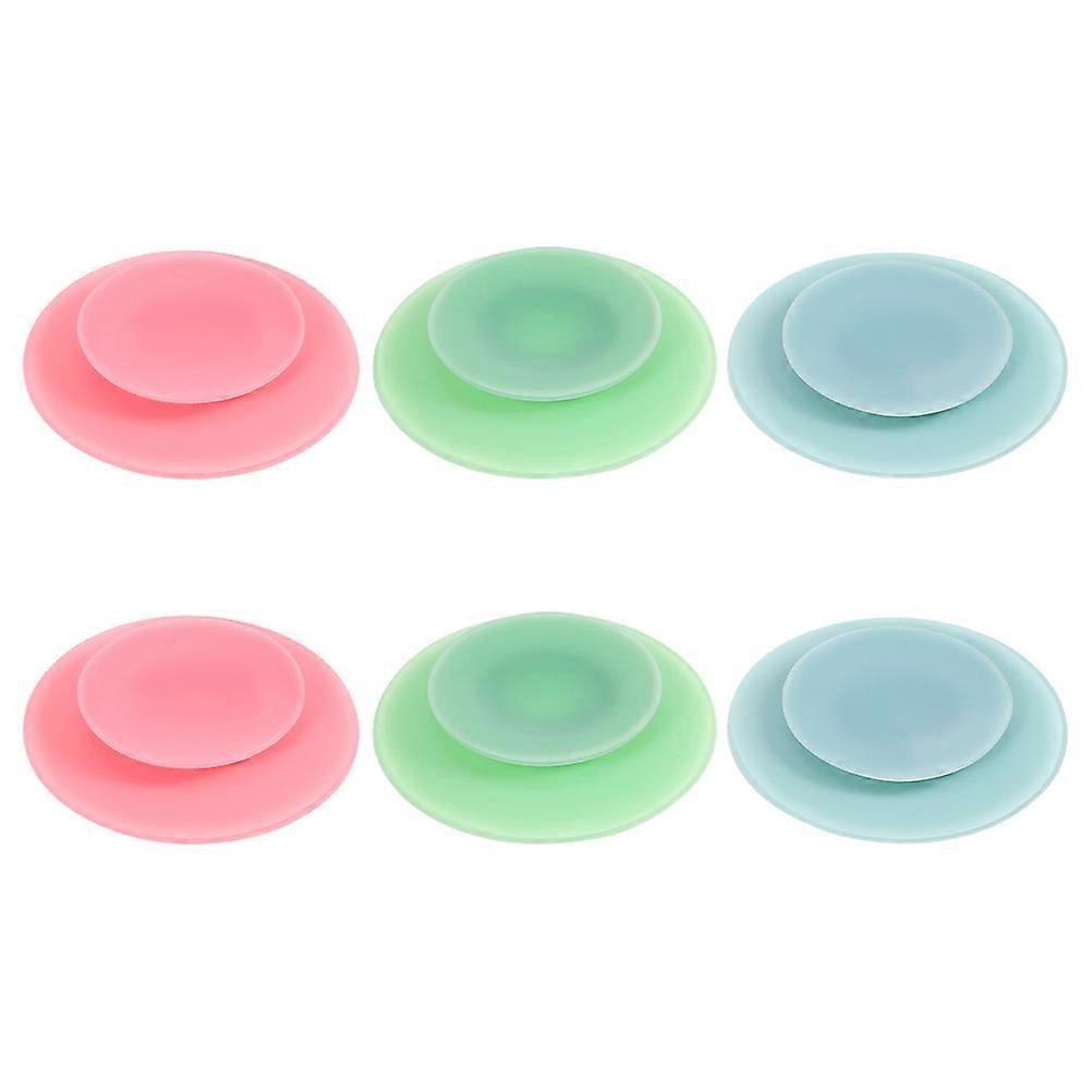 Durable Double Sided Suction Plates Suitable For Elderly Providing Non-Slip Stable Dining Experience 6Pcs