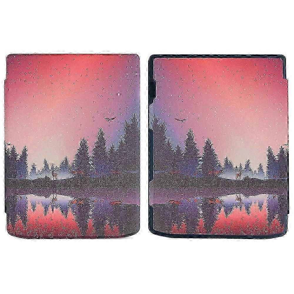 For PocketBook InkPad Color 2/ 3 PB743 E-Reader Case Pattern Printing PU Leather Flip Cover