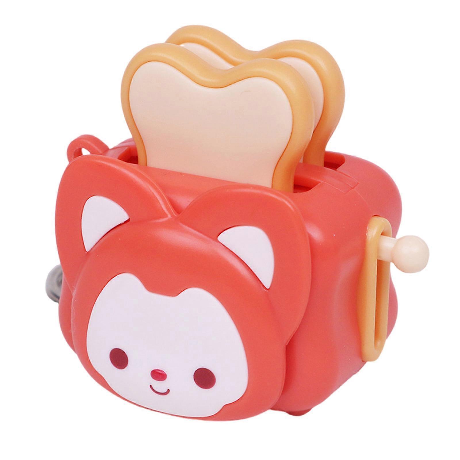 Portable Mute Bread Machine Keychain Compact Accessory Key Holder Charm Ornament for Work Study Commute Multicolor