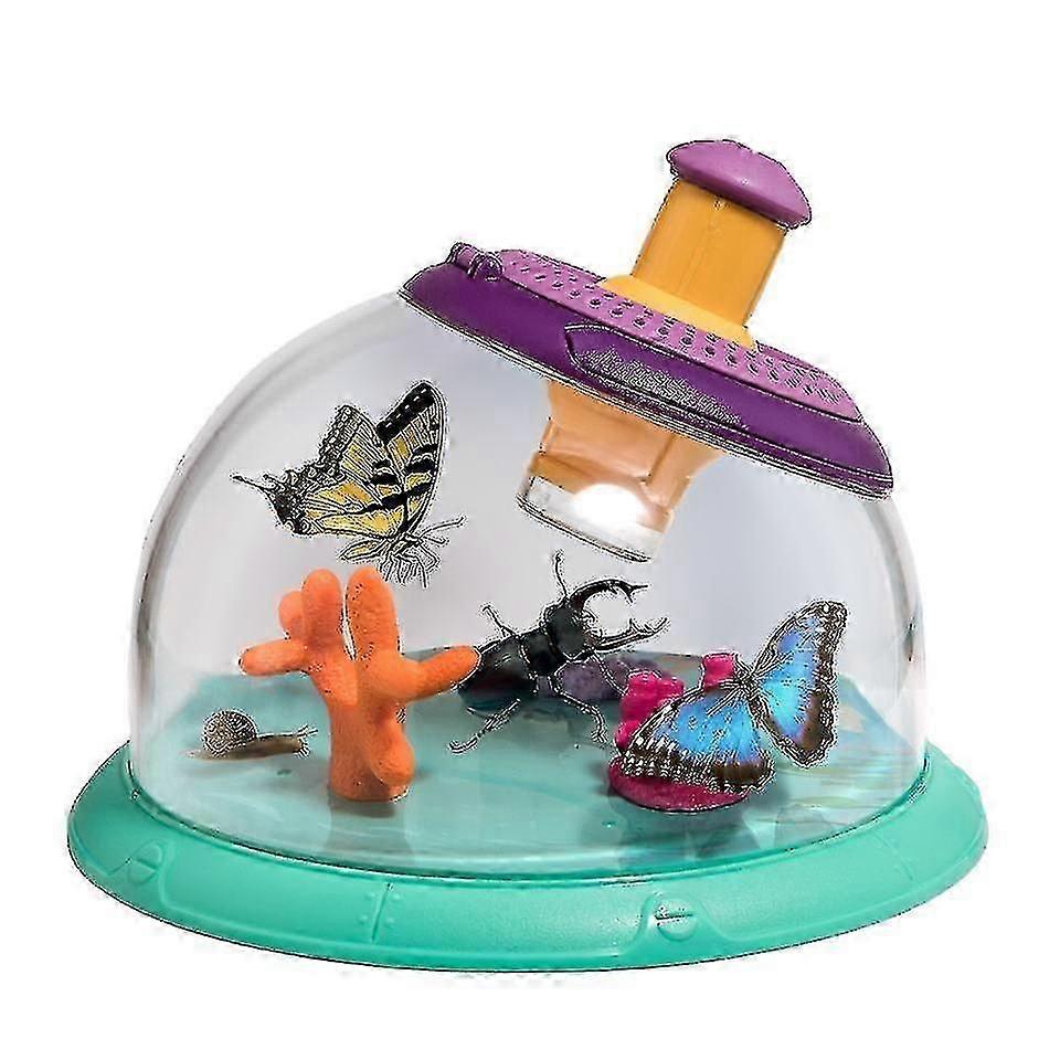 子供のためのバグキャッチャーキット、5倍虫眼鏡付きバタフライバグハウス昆虫観察ボックス、ポータブルキッドエクスプローラーキット屋外玩具科学キットFo