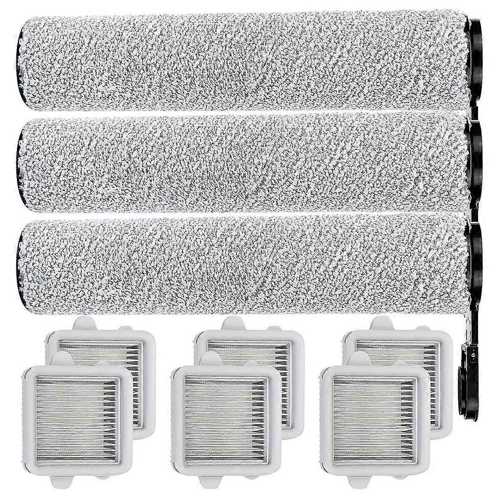 Pièces de rechange pour aspirateur Roborock F25/F25 ALT/F25 RT/F25 LT/F25 ACE humide/sec, 2 brosses à rouleaux principales, 4 filtres HEPA, 1 brosse de nettoyage