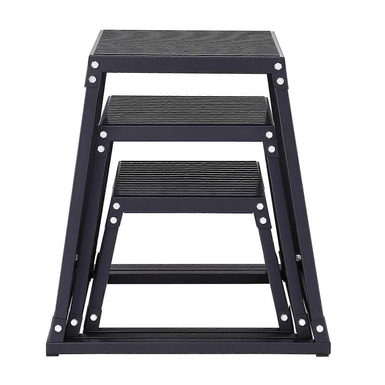 Plyometric Jump Boxes, 12/18/24 Inch Plyo Box, Platform and Jumping Agility Box, Anti-Slip Fitness Exercise Step Up Box Set