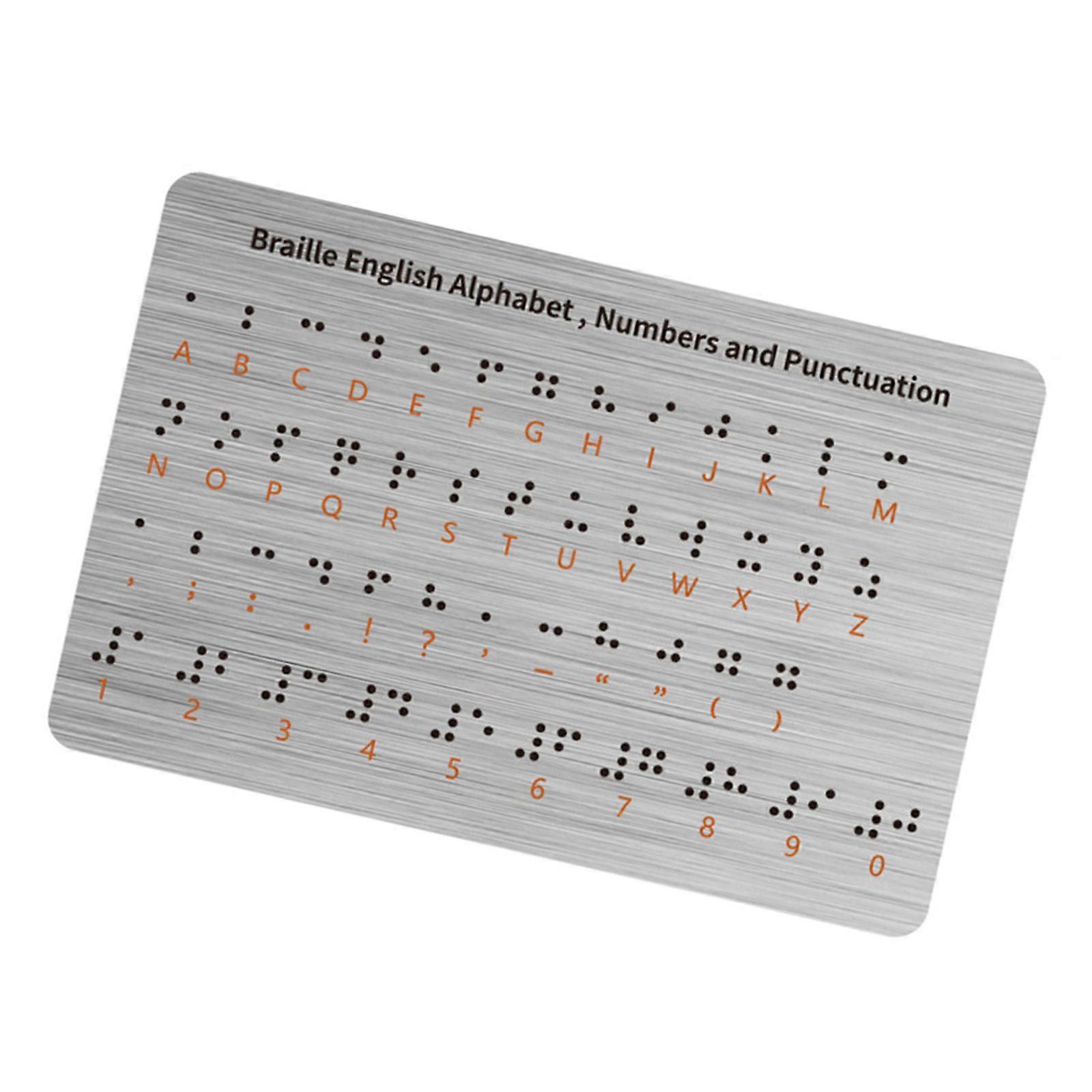 Braille Education Tool With Raised Alphabets Numbers Punctuation Dots For Effective Tactile Learning Blind Teaching Aid Multicolor