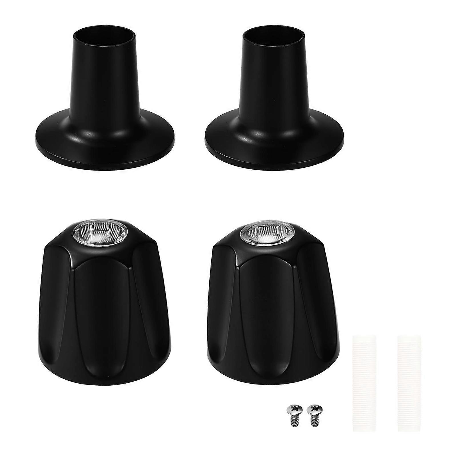 4Pcs Sturdy Shower Knob Hardware Set Kirsite Cores Bathroom Faucet Controlling Replacement Parts Shower Handle Kit Multicolor