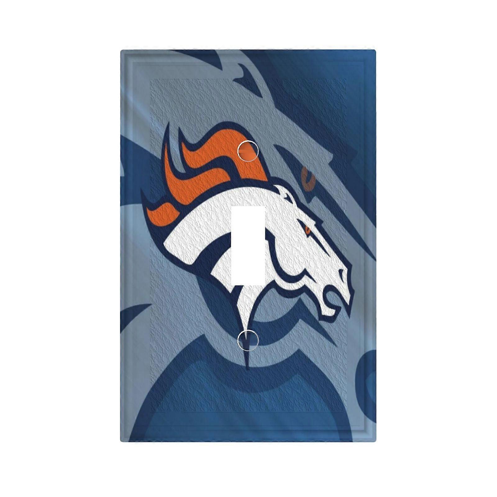 Broncos Switching Lights Single Leather Roman Frame Switch Panel Wall Panel Single Double/Pull Light Switch