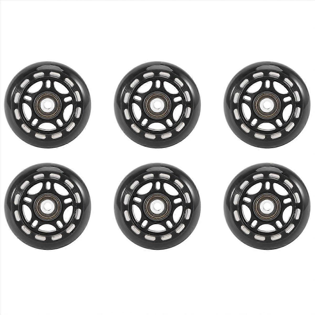 48 Pack Inline Skate Wheels Beginner's Replacement Wheel with Bearings Wheels 70mm