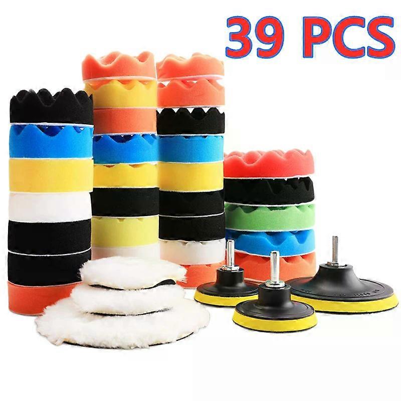 Car Polishing Sponge Pads Kit Foam Pad Buffer Kit Polishing Machine Wax Pads for Auto Motorcycle Motor Vehicle Remove Scratches