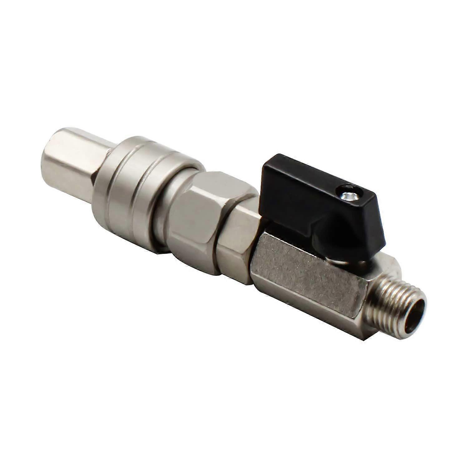 Lever Ball Valve, Copper Pneumatic Ball Valve, with C-Type Self-Locking Quick Coupling, Thread Outer Diameter of Approx.