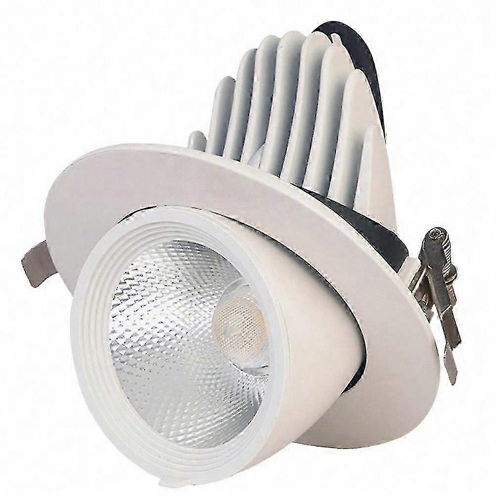 LED Ceiling Spotlight with 360° Rotation for Hotel and Store Lighting, White Shell, 8.5x8.5x7.6cm, 1 Pack