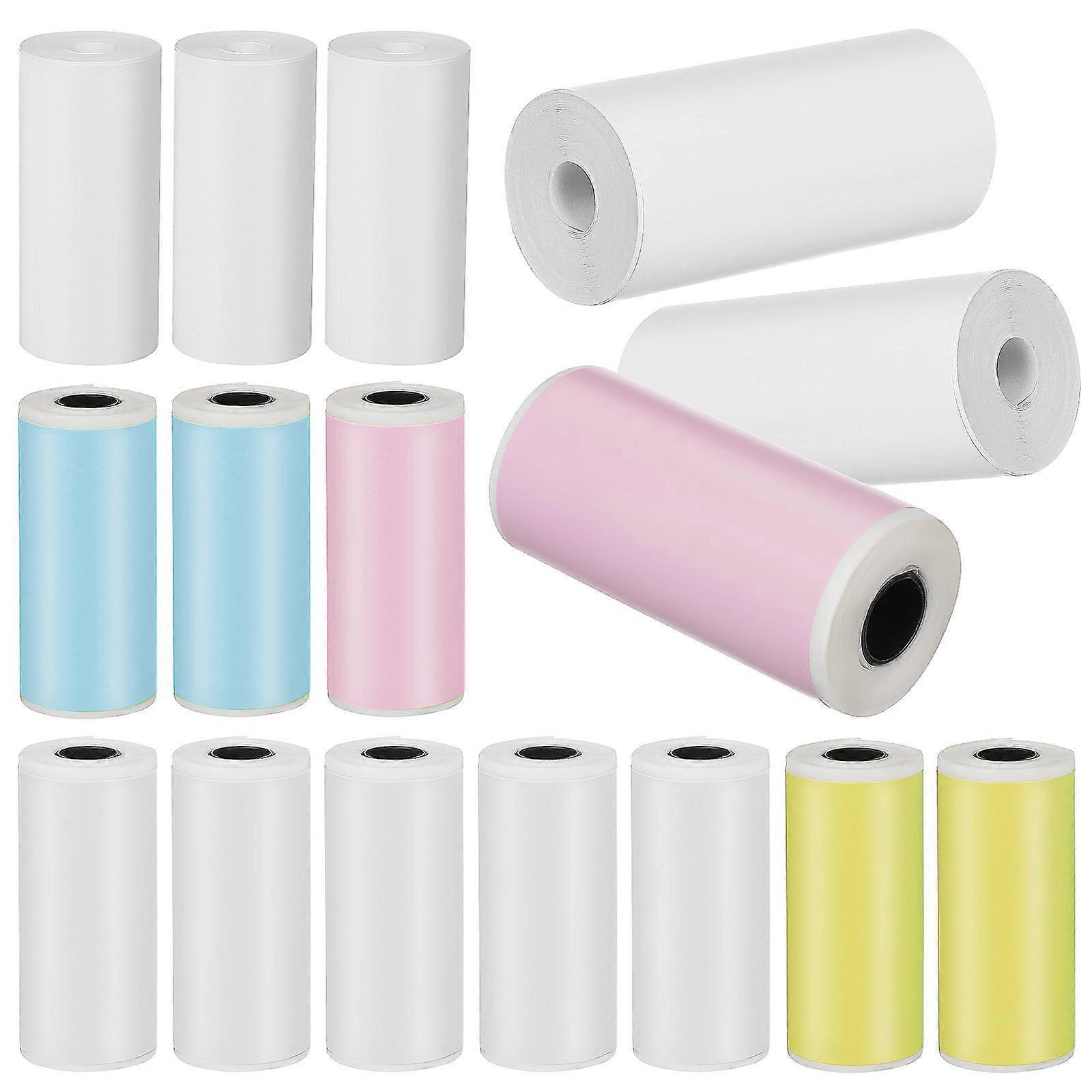 Label Paper Mini Pocket Printer Sticker for Printer Use 16 Rolls Thermal