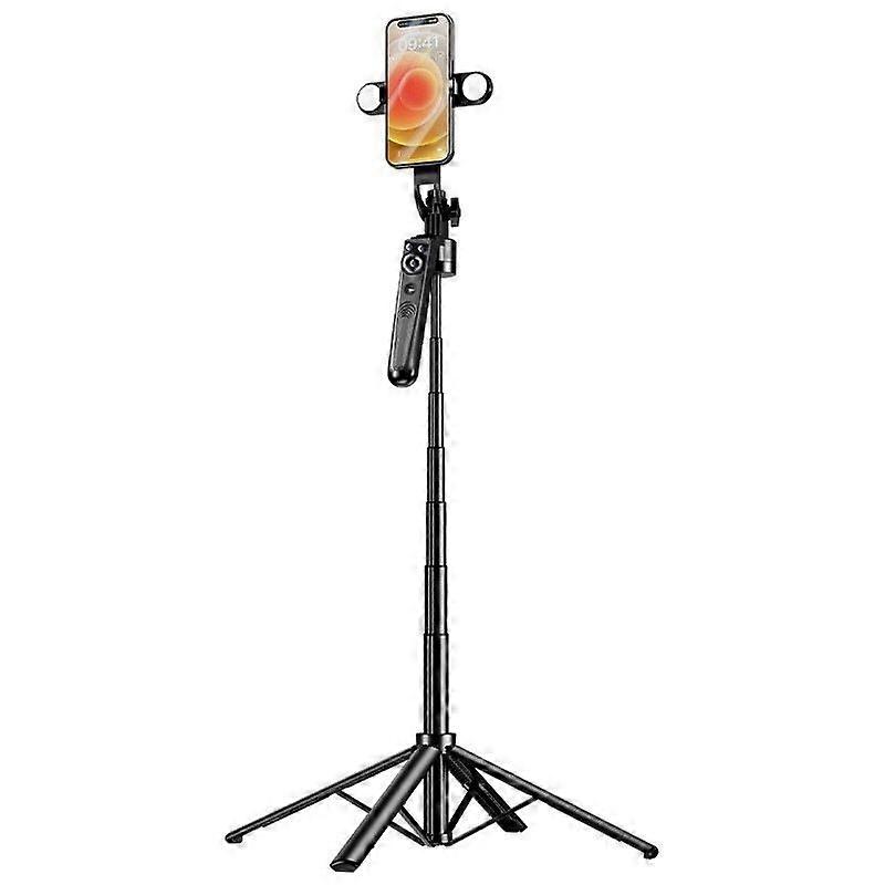 Smart Face Tracking Tripod Selfie Stick with LED Light, 360 Rotating 70" Phone Camera Stand