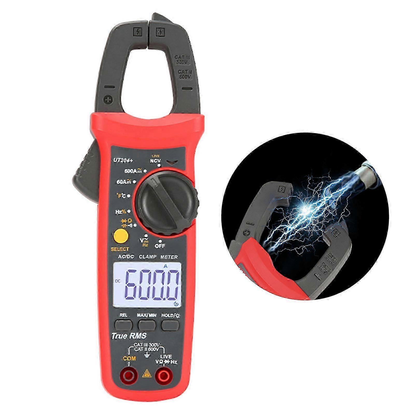 Digital Clamp Meter Multimeter with Data Hold Backlit Flashlight Function Current Voltage Meter Electrician Tool