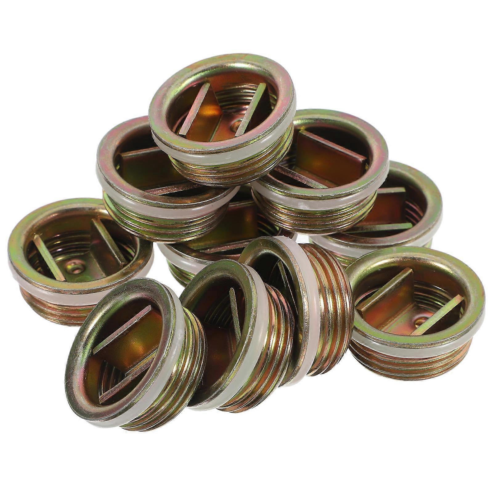 Drum Seal Closure Drum Bung Plug Cap For Drum Golden Round Sealing Device 10Set