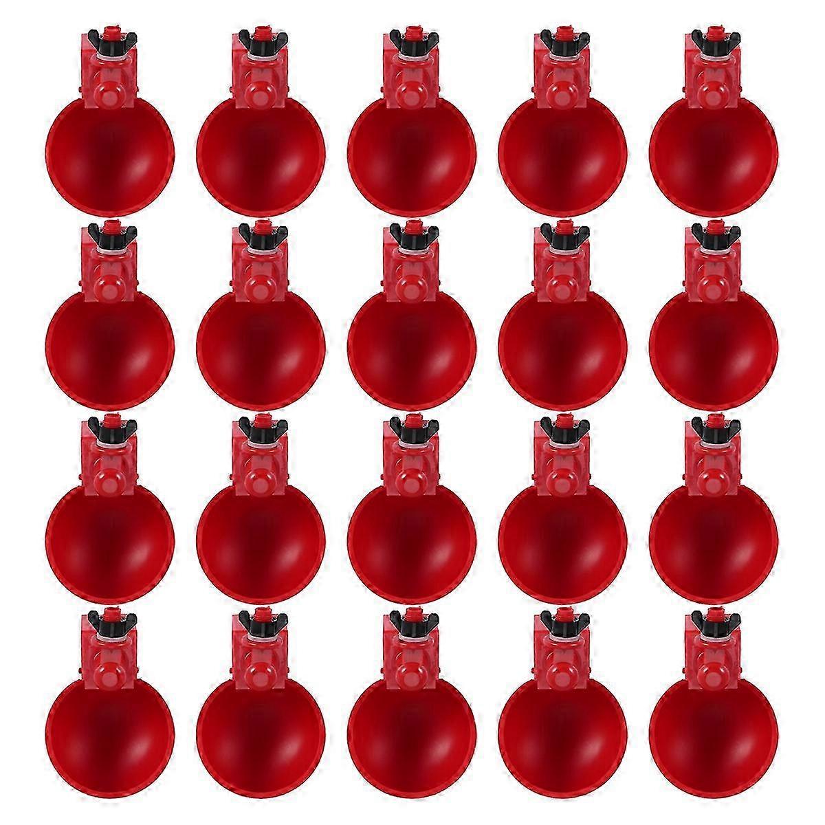 20Pcs Automatic Poultry Drinker Cups, Chicken Waterer Bowl Duck Hanging Drinking Bowls Machine